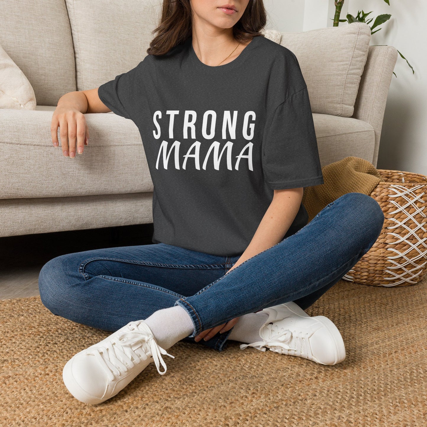 Strong Mama T-Shirt – Inspirational Motherhood Graphic Tee for Strong Moms