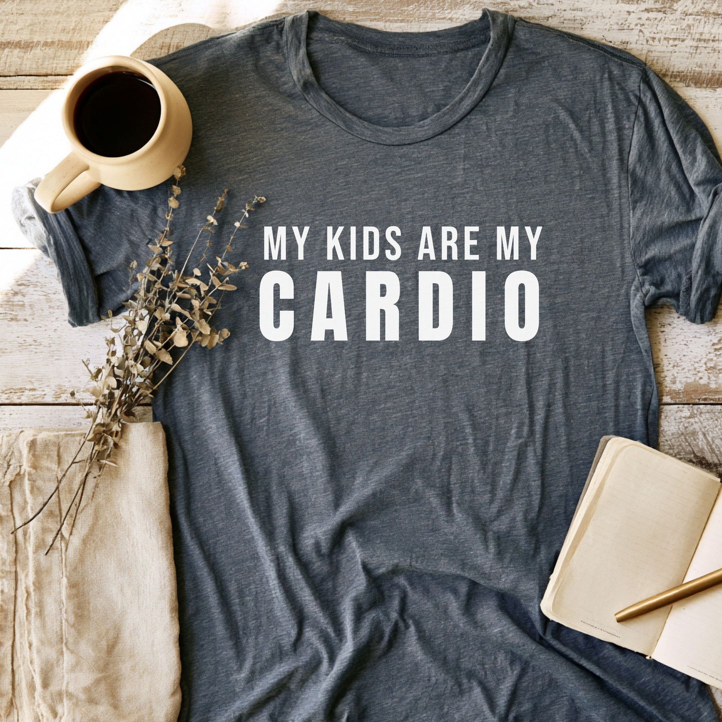 My Kids Are My Cardio T-Shirt – Funny Mom Life Graphic Tee for Busy Moms
